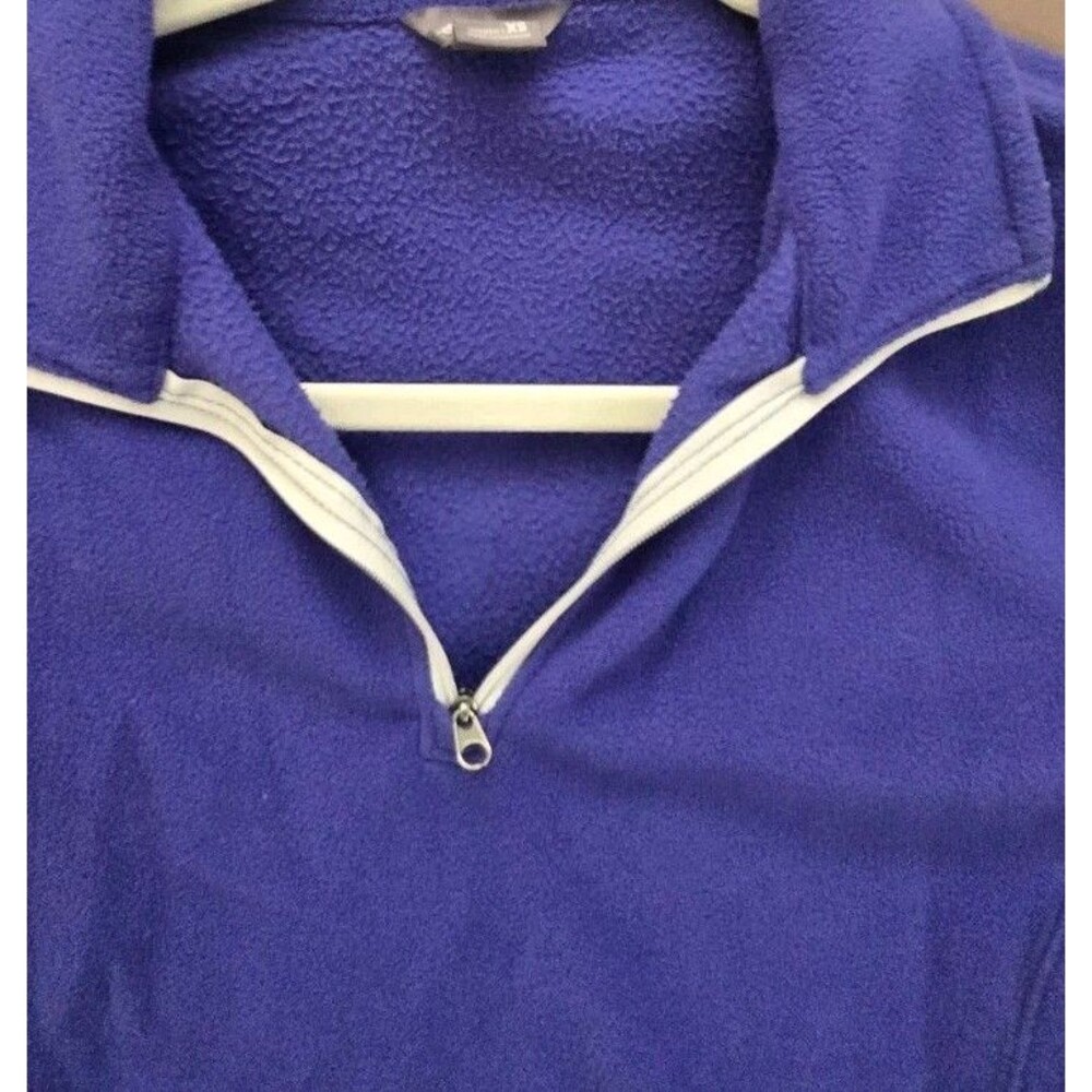 Eddie Bauer Womens 1/4 Zip Fleece Sweatshirt Pullover Blue Purple Extra Small XS - Picture 2 of 7